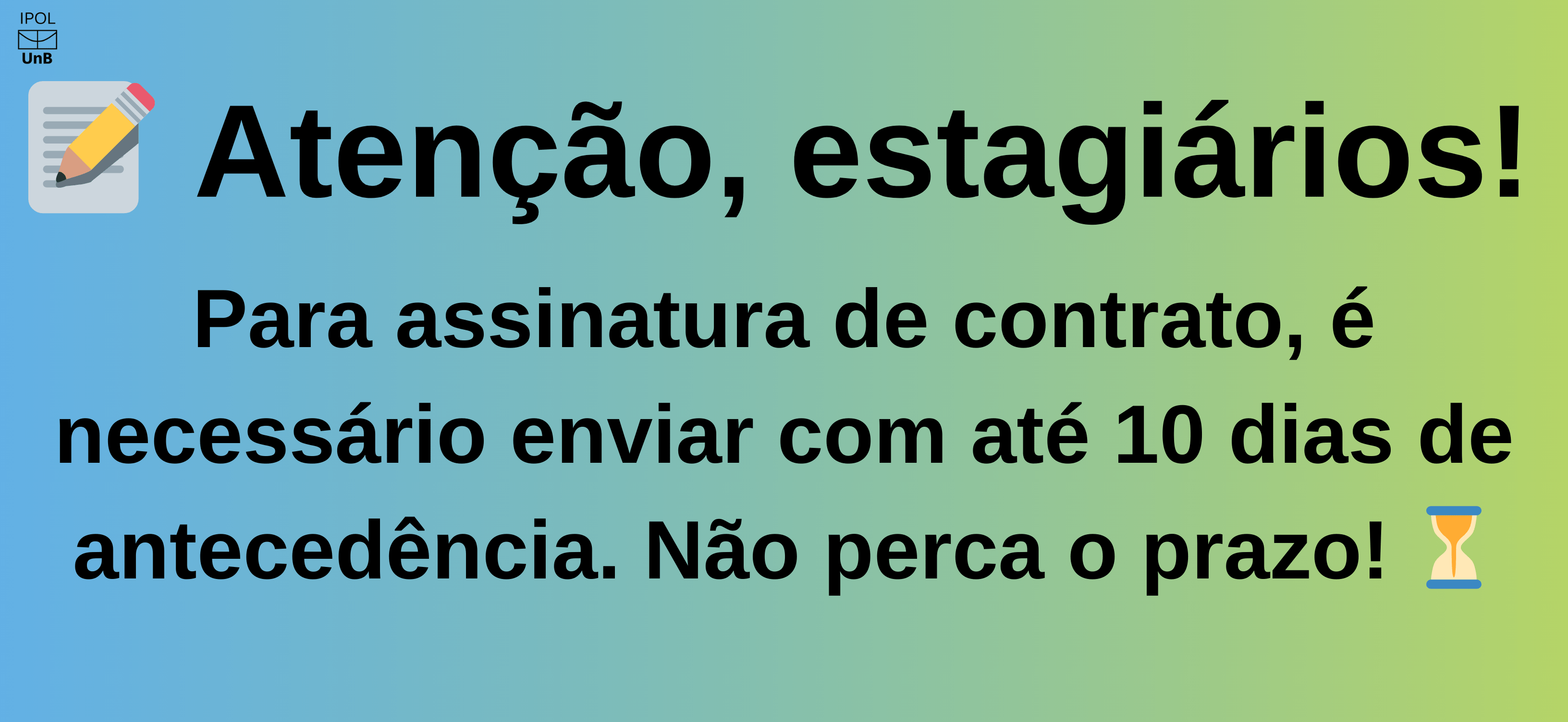 Prazo para assinatura de estágio